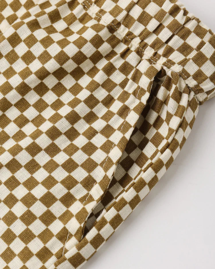Perry Short | Ocre Check | Rylee & Cru-6