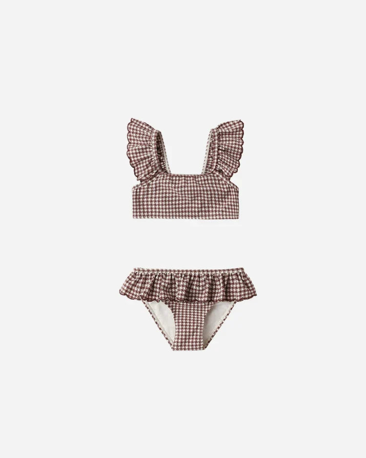 Santorini Bikini | Chocolate Houndstooth | Rylee & Cru-1