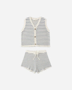 Knit Vest Set | Marine Stripe | Rylee & Cru-4