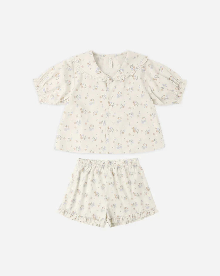 Delilah Pajama Set | Pastel Garden | Rylee & Cru-2