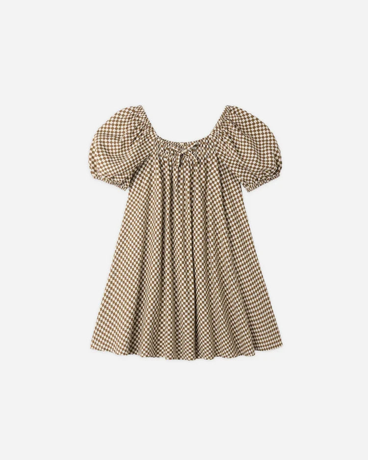 Sabrina Mini Dress | Ocre Check | Rylee & Cru-2