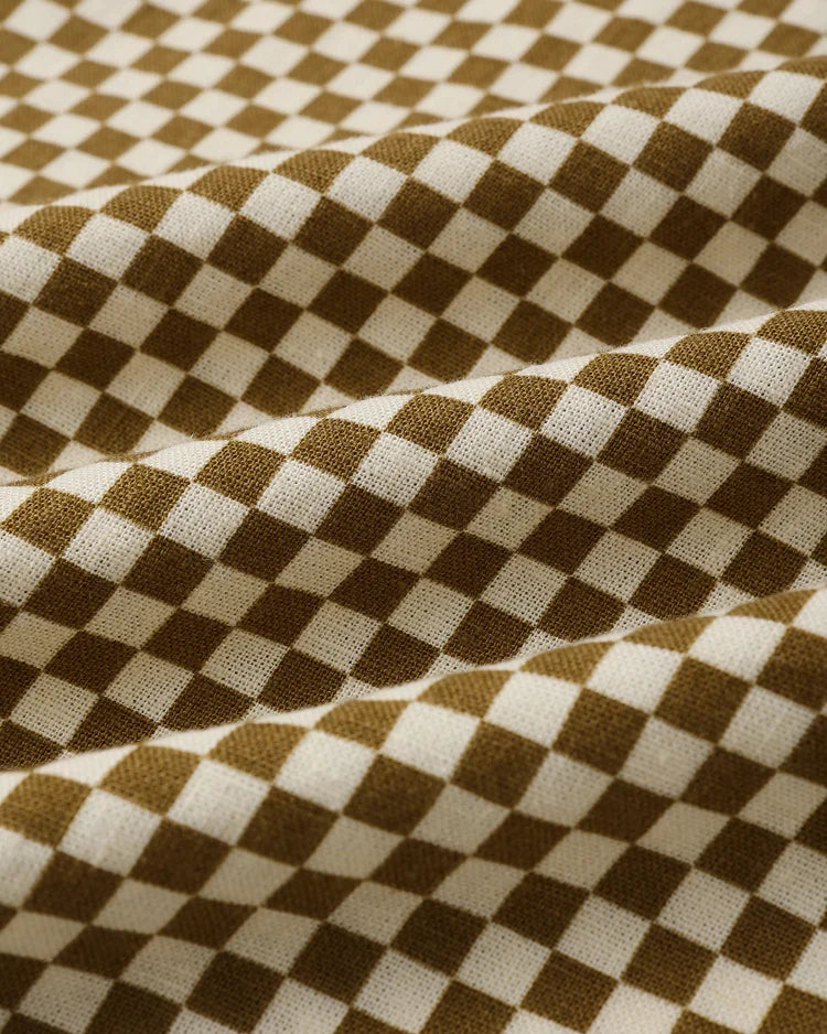 Sabrina Mini Dress | Ocre Check | Rylee & Cru-5