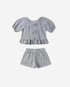 Juniper Set | Marine Gingham | Rylee & Cru-2