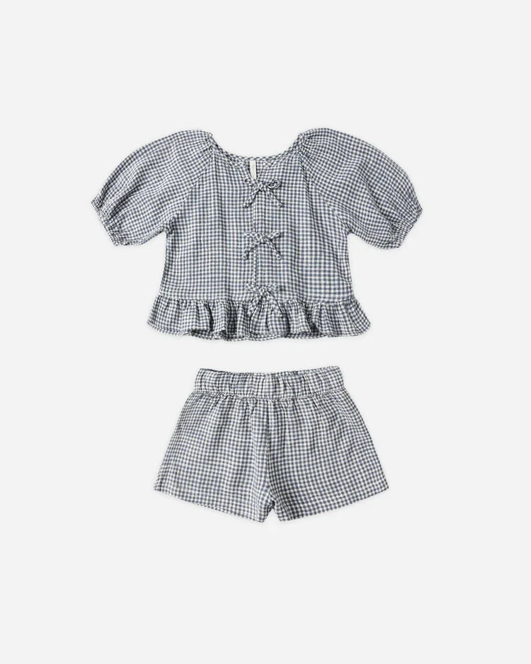Juniper Set | Marine Gingham | Rylee & Cru-2