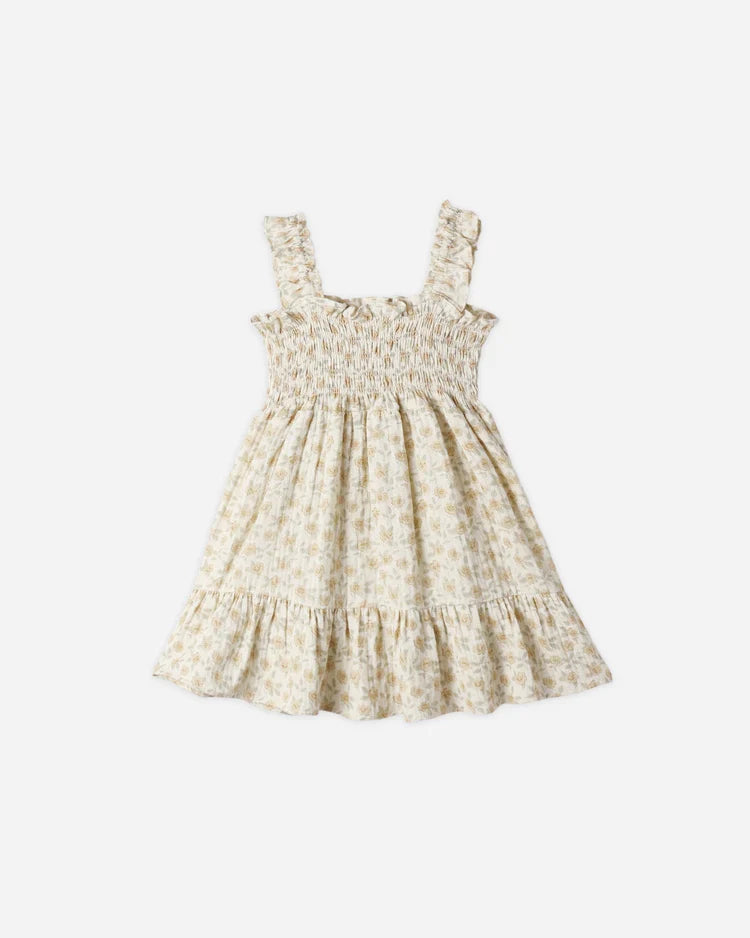 Sutton Dress | Yellow Floral | Rylee & Cru-3