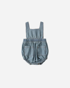 Denim Romper | Washed Blue | Rylee & Cru-2