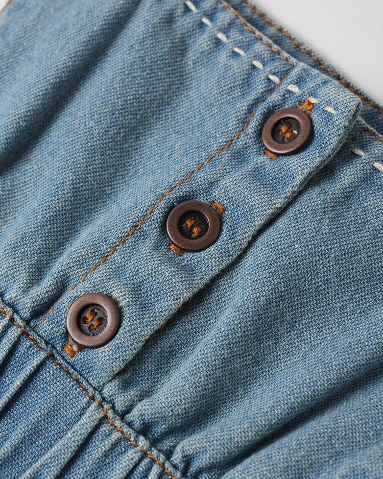 Denim Romper | Washed Blue | Rylee & Cru-4