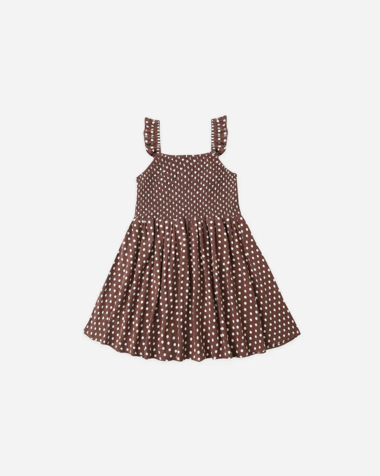 Lainey Dress | Chocolate Polka Dot | Rylee & Cru-2