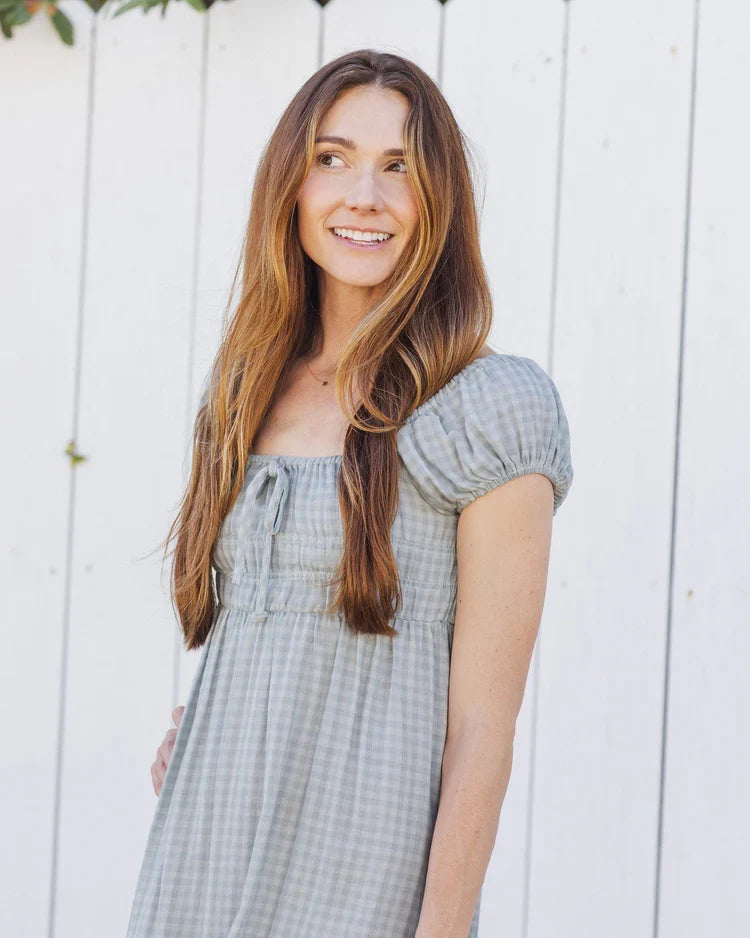 Women's Joya Dress | Green Gingham | Rylee & Cru-2