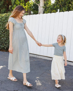Women's Joya Dress | Green Gingham | Rylee & Cru-3
