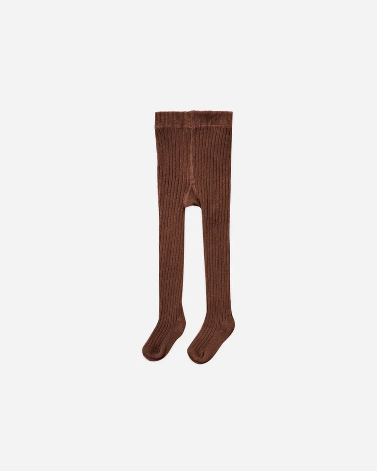 Ribbed Tights | Brown | Rylee & Cru-1