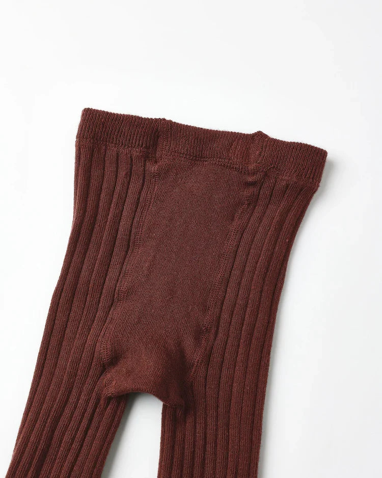 Ribbed Tights | Brown | Rylee & Cru-2