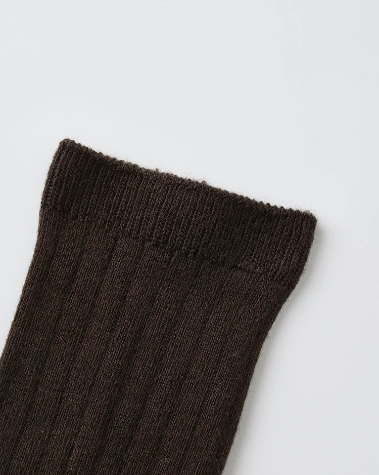 Ribbed Socks | Brown, Dusty Blue | Rylee & Cru-3