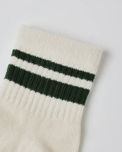 Stripe Socks, Set of 2 | Brown + Green  Stripe | Rylee & Cru-2