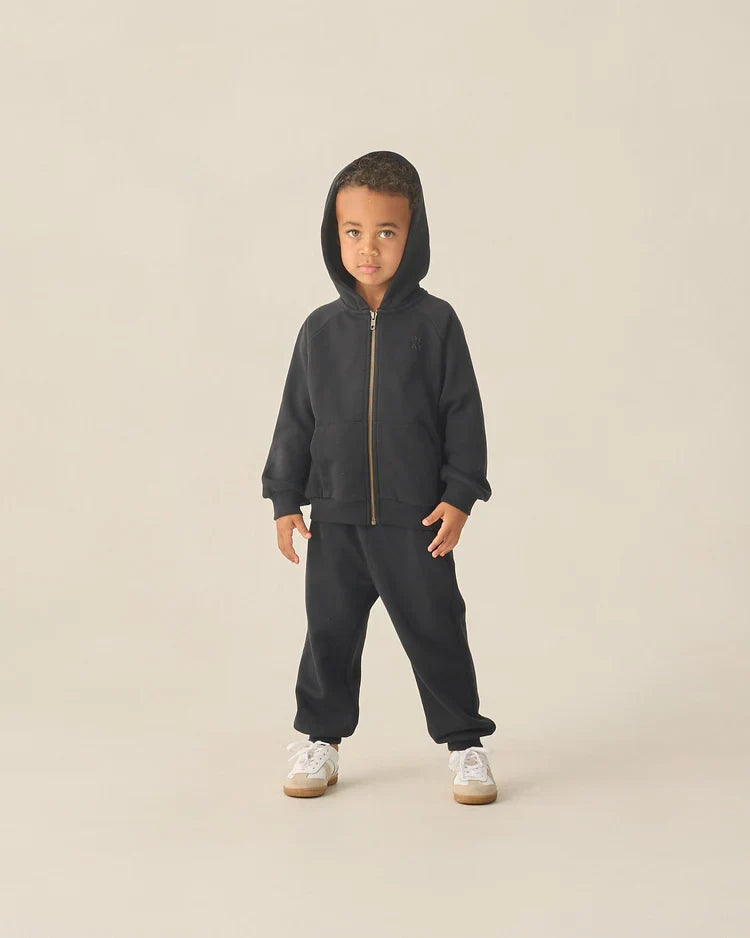 Zip Raglan Hoodie | Black | Rylee & Cru-5