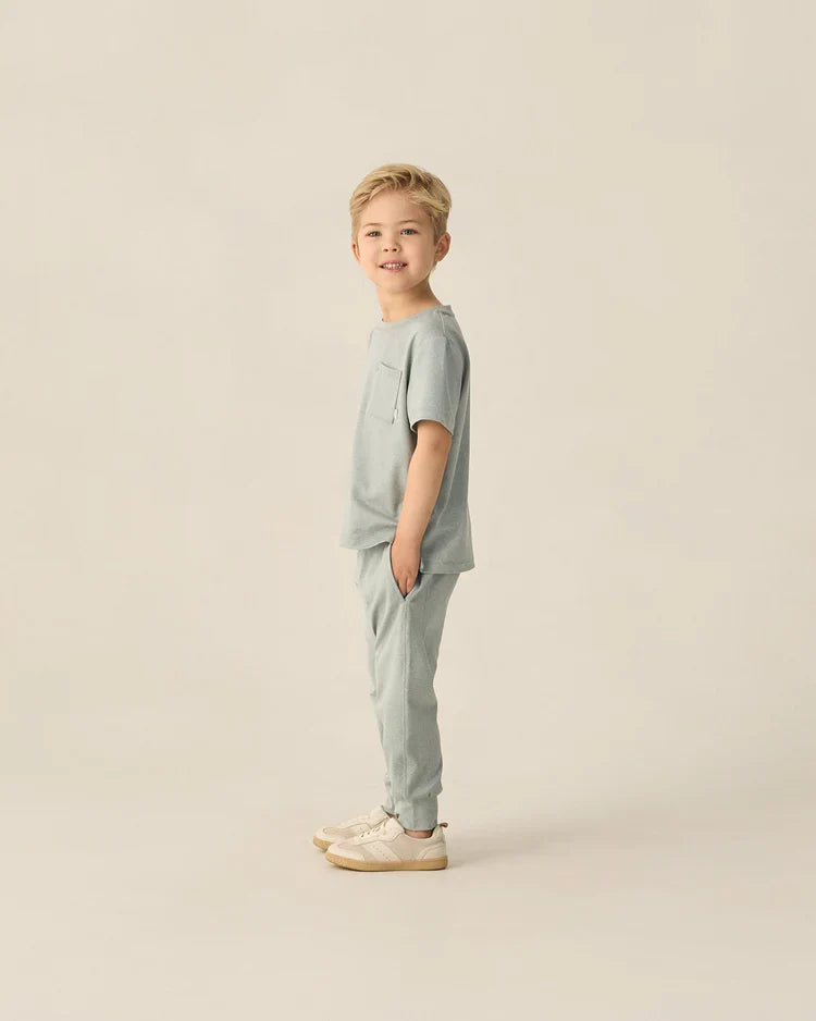 Cove Essential Pocket Tee | Heathered Sea Green | Rylee & Cru-5