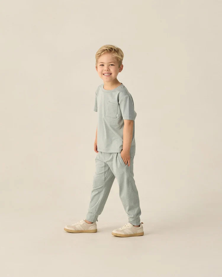 Century Tech Jogger | Heathered Sea Green | Rylee & Cru-6