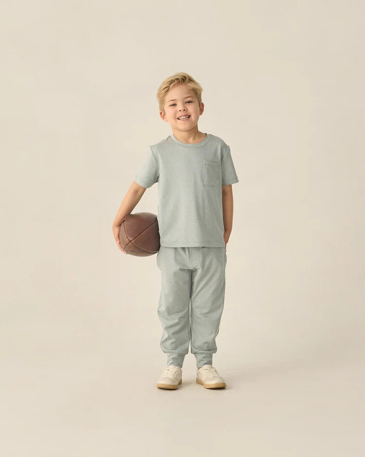 Century Tech Jogger | Heathered Sea Green | Rylee & Cru-1
