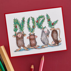 Set de tampons en caoutchouc Noel Cling de la collection House-Mouse Holiday-5