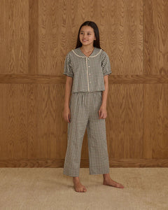 Teen Ruffle Pajamas | Evergreen Gingham | Rylee & Cru-2