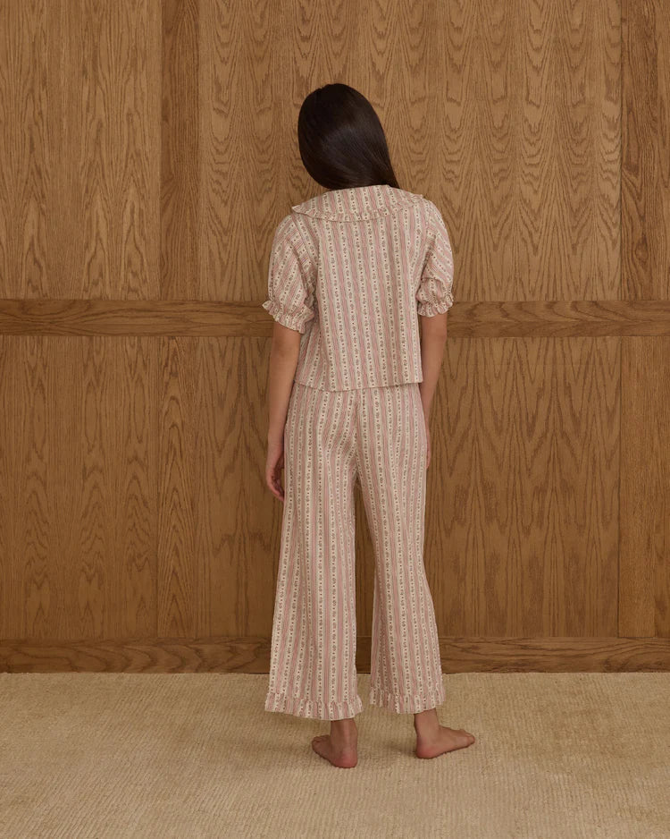 Teen Ruffle Pajamas | Candy Cane Stripe | Rylee & Cru-2