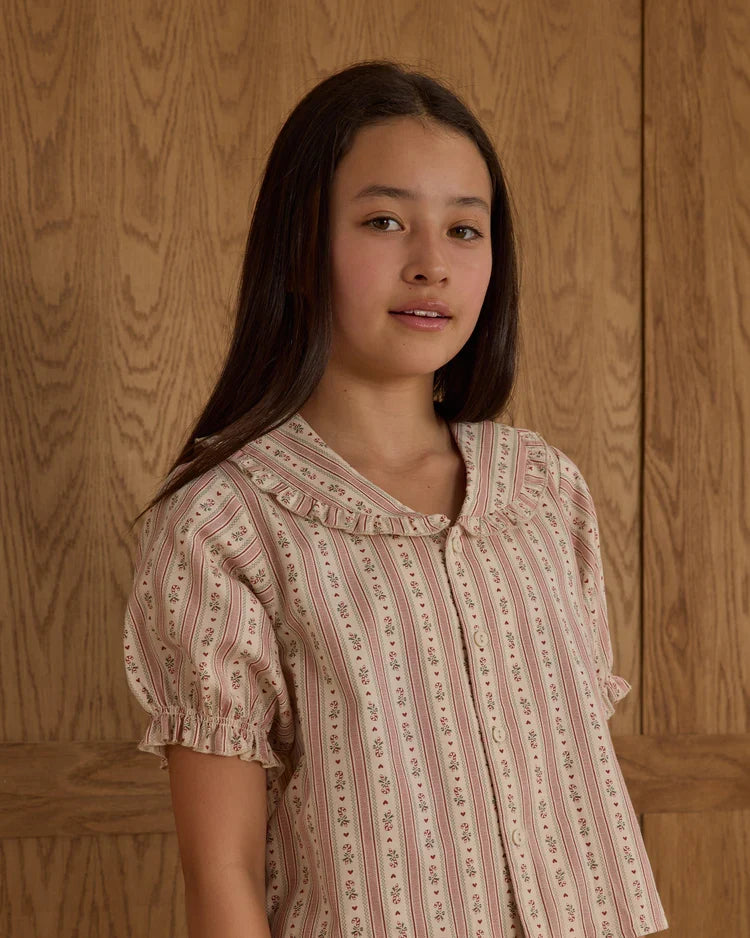 Teen Ruffle Pajamas | Candy Cane Stripe | Rylee & Cru-4
