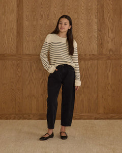 Teen Barrel Pant | Washed Black | Rylee & Cru-1