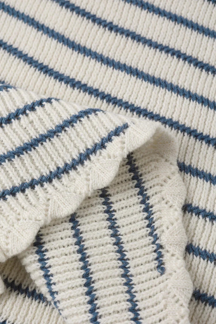 Teen Knit Vest Set | Marine Stripe | Rylee & Cru-3