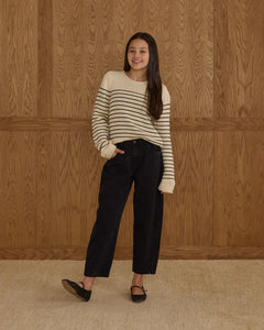 Teen Barrel Pant | Washed Black | Rylee & Cru-2