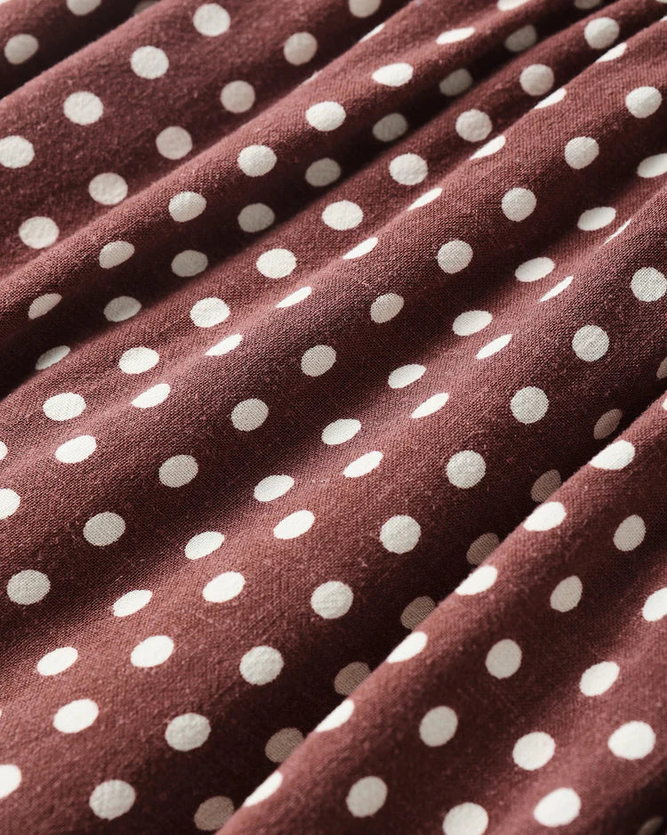 Ladies Jane Dress | Chocolate Polka Dot | Rylee & Cru-4