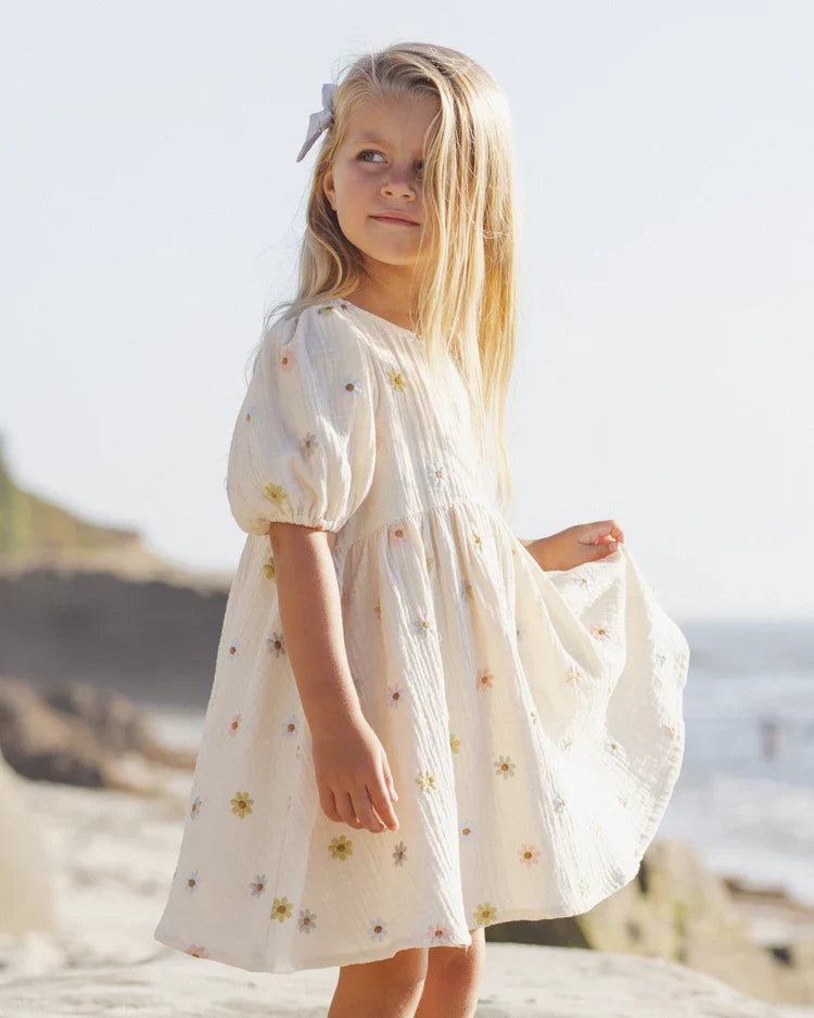 Marley Dress | Embroidered Daisies | Rylee & Cru-5