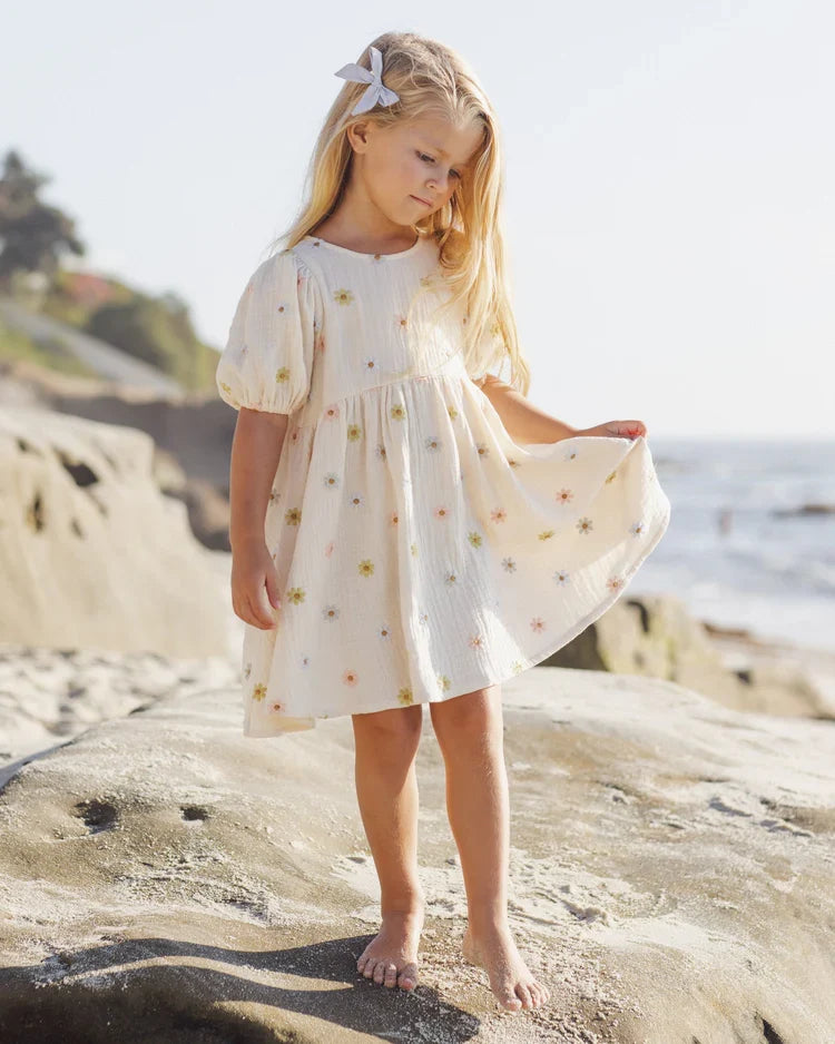 Marley Dress | Embroidered Daisies | Rylee & Cru-6