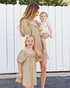Sabrina Mini Dress | Ocre Check | Rylee & Cru-3