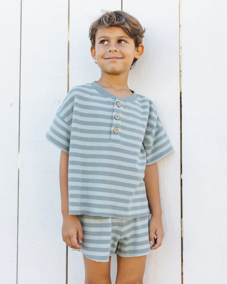 Summer Waffle Set | Sea Green Stripe | Rylee & Cru-1