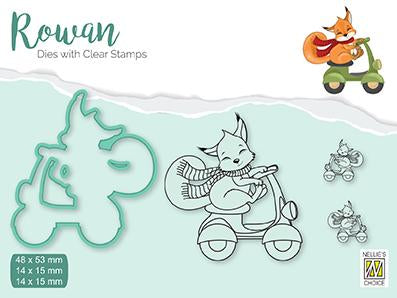 Rowan Dies with Clear Stamps Christmas Fox-1