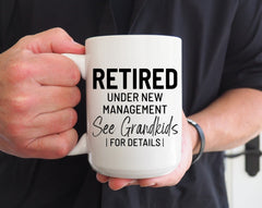 "Retired? See Grandkids for Details" 15oz Ceramic Mug — Funny Retirement Mug for Grandparents-1