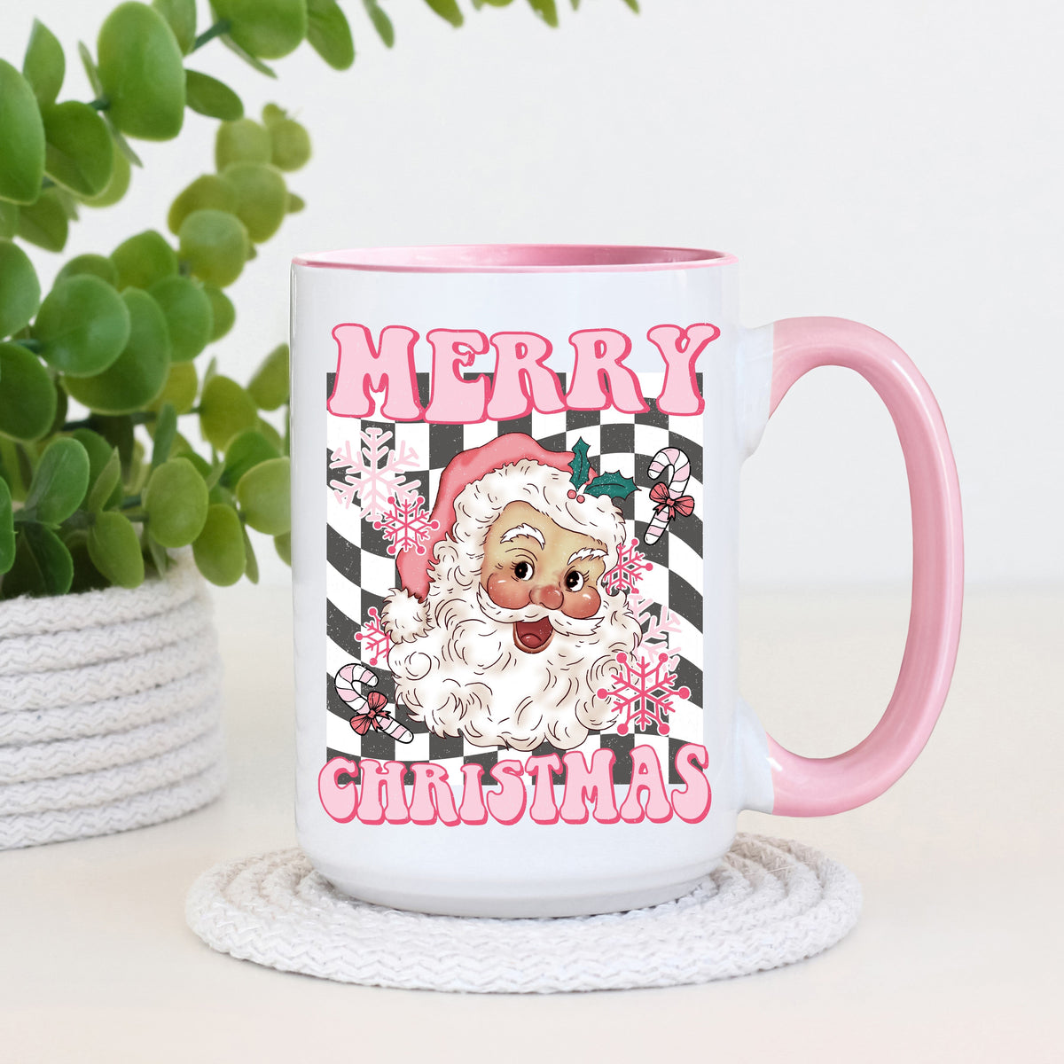 Retro Santa Christmas Mug — Vintage Holiday Coffee Mug-1