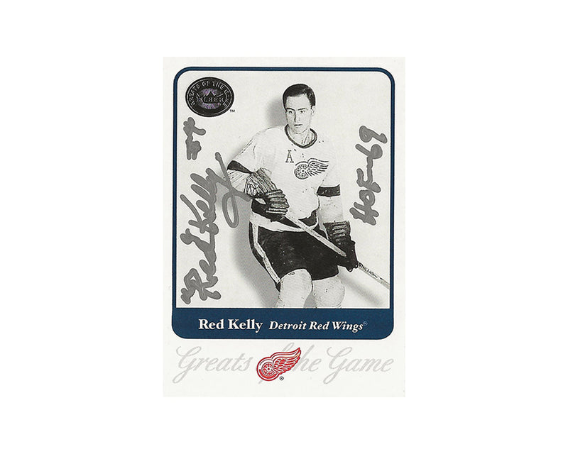 Red Kelly Autographed 2001 Fleer Greats of the Game #78 Hockey Card Inscribed "HOF-69"-1