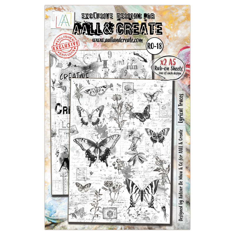 AALL and Create - A5 Rub-Ons - Lyrical Traces-1