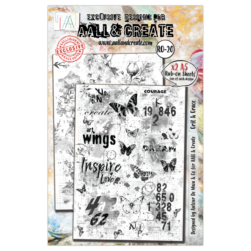 AALL and Create - A5 Rub-Ons - Grit & Grace-1
