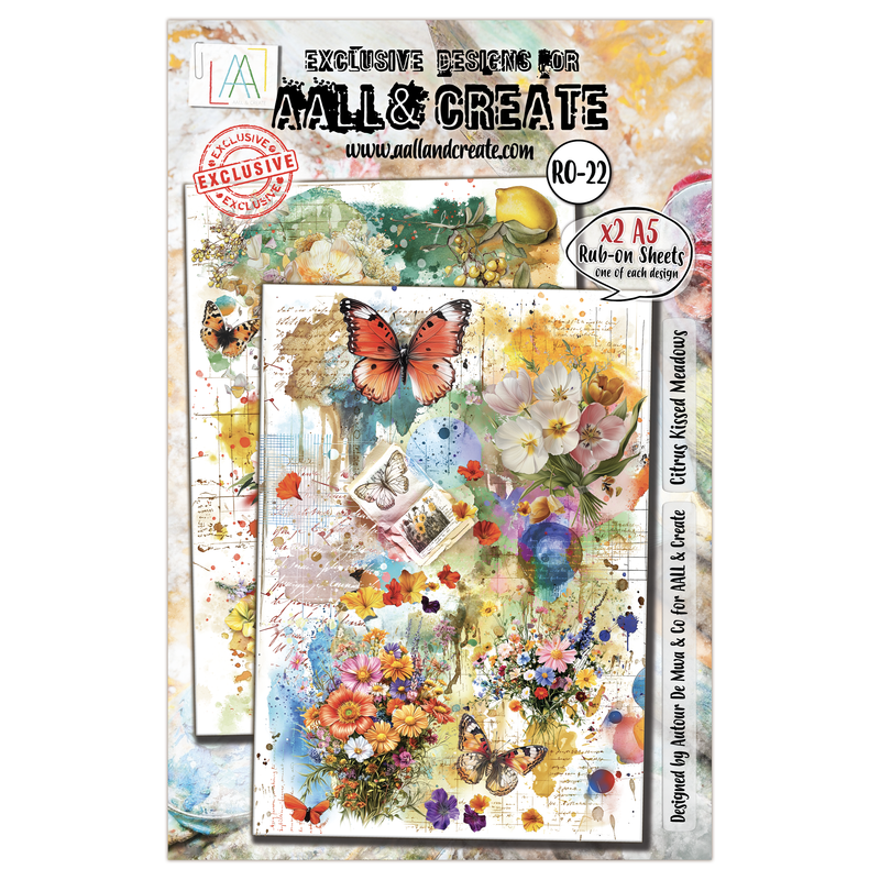 AALL and Create - A5 Rub-Ons - Citrus Kissed Meadows-1
