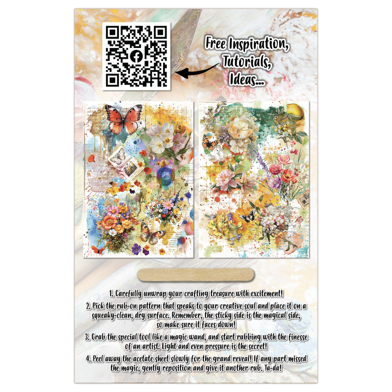 AALL and Create - A5 Rub-Ons - Citrus Kissed Meadows-2