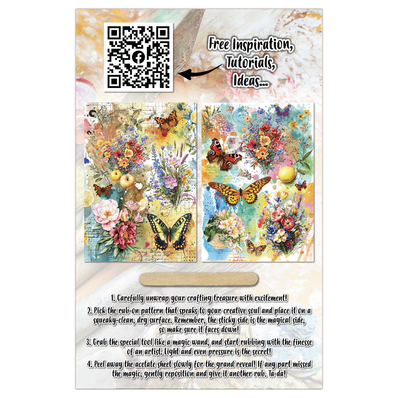 AALL and Create - A5 Rub-Ons - Zesty Blossoms-2
