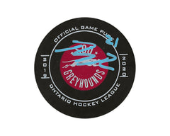 Ryan O'Rourke Autographed Sault Ste. Marie Greyhounds 2019-20 Official Game Puck-1