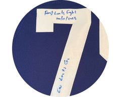 Ryan Reaves Autographed Toronto Maple Leafs Home Blue Fanatics Premium Jersey Multi-Inscribed-3
