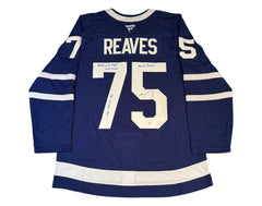 Ryan Reaves Autographed Toronto Maple Leafs Home Blue Fanatics Premium Jersey Multi-Inscribed-1