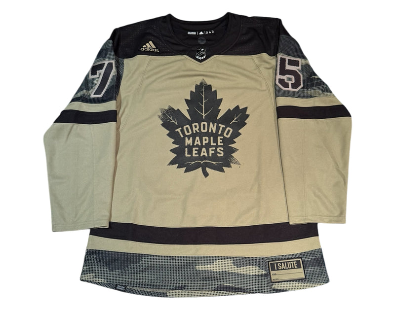 Ryan Reaves Autographed Toronto Maple Leafs Salute to Service Adidas Jersey-3