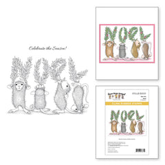 Set de tampons en caoutchouc Noel Cling de la collection House-Mouse Holiday-2
