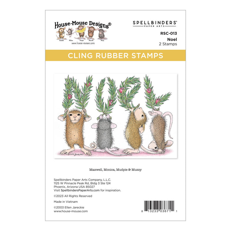 Set de tampons en caoutchouc Noel Cling de la collection House-Mouse Holiday-1