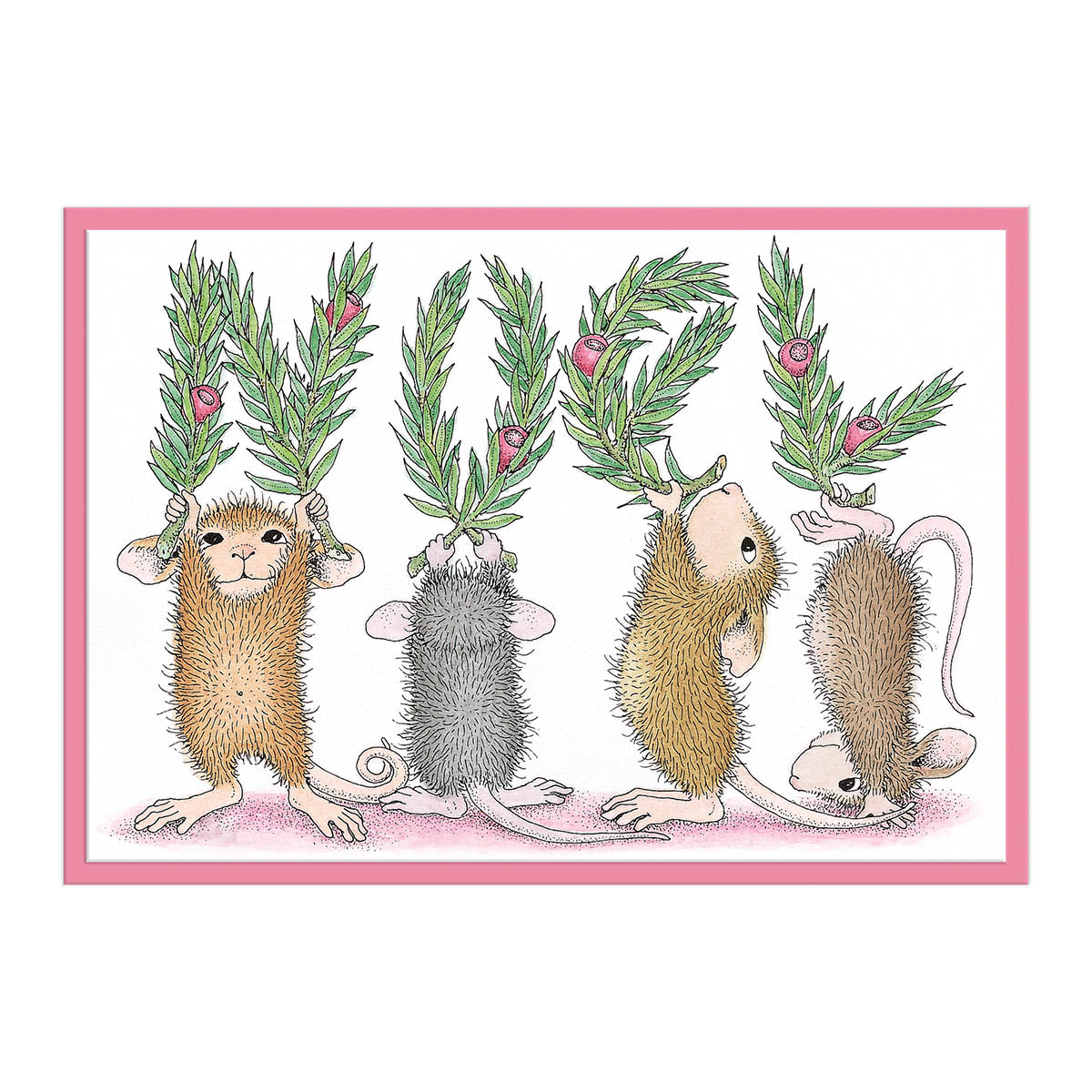 Set de tampons en caoutchouc Noel Cling de la collection House-Mouse Holiday-4